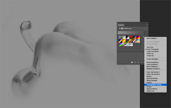 Add a gradient map adjustment layer