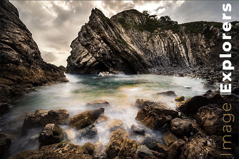 original and finished long ND filter exposure
