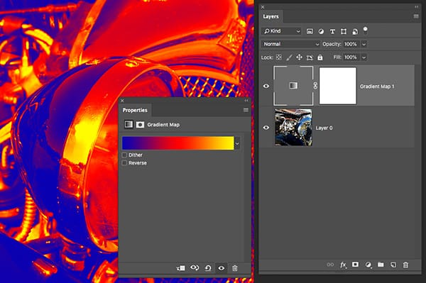 Gradient map colour